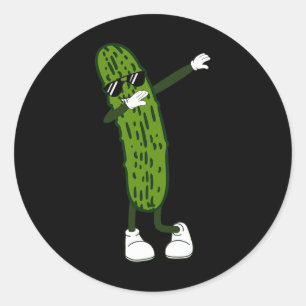 Dabbing augurk dansen komkommer salades en Relishe Ronde Sticker