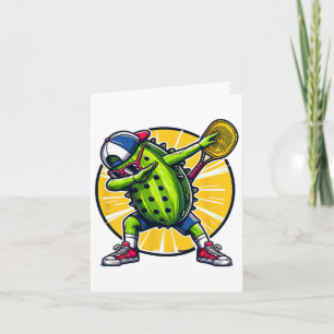 Dabbing augurk dansen komkommer spelen pickleball kaart