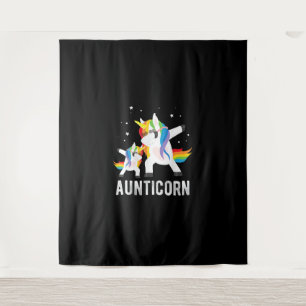 Dabbing Aunticorn, Funny Unicorn Lover T-shirt voo Wandkleed
