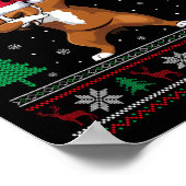 Dabbing Australian Cattle Dog Santa Hat Boys Girls Poster (Hoek)