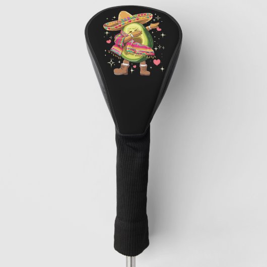 Dabbing Avocado Cinco De Mayo Grappige Mexicaanse  Golfheadcover (Voorkant)