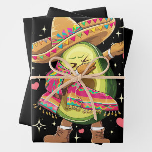 Dabbing Avocado Cinco De Mayo Grappige Mexicaanse Inpakpapier Vel
