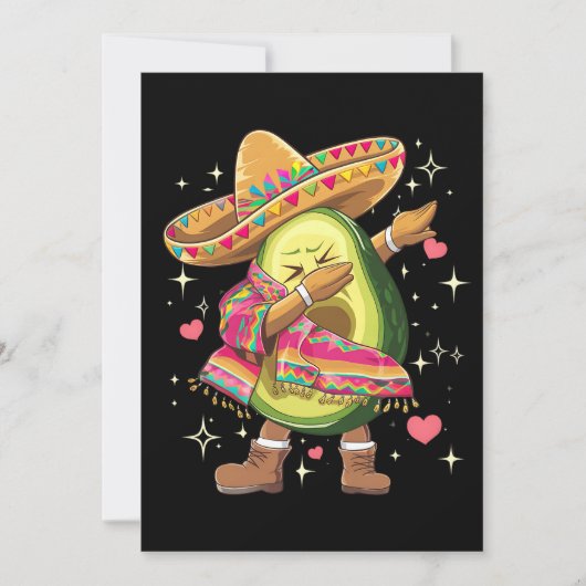 Dabbing Avocado Cinco De Mayo Grappige Mexicaanse  Kaart (Voorkant)