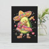 Dabbing Avocado Cinco De Mayo Grappige Mexicaanse  Kaart (Staand voorkant)