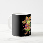 Dabbing Avocado Cinco De Mayo Grappige Mexicaanse Koffiemok (Voorkant links)