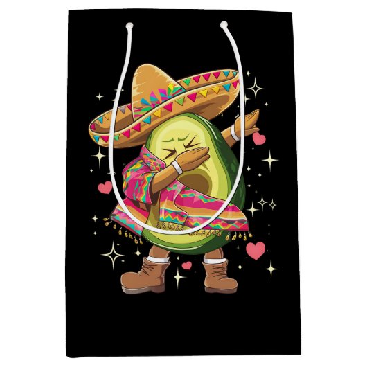 Dabbing Avocado Cinco De Mayo Grappige Mexicaanse  Medium Cadeauzakje (Voorkant)