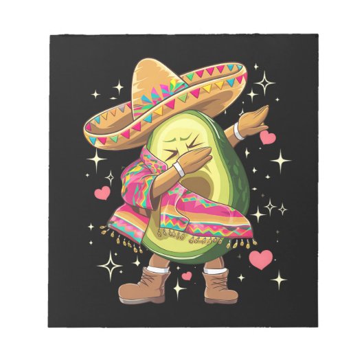 Dabbing Avocado Cinco De Mayo Grappige Mexicaanse  Notitieblok (Voorkant)