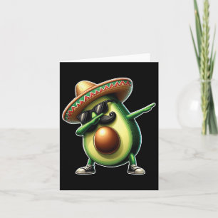 Dabbing Avocado Grappige Veganistische Voedsel Lie Kaart