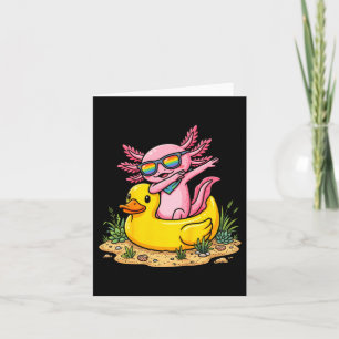 Dabbing Axolotl Rubber Eend Grappige Zomer Vakanti Kaart