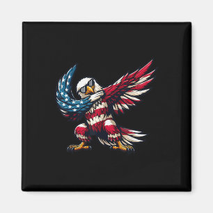 Dabbing Bald Eagle Amerikaanse vlag Patriottisch O Magneet