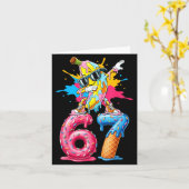 Dabbing Banana 67 Ice Cream Drip Funny Six Seven M Kaart (Gele Bloem)