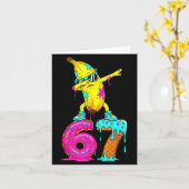 Dabbing Banana 67 Ice Cream Drip Funny Six Seven M Kaart (Gele Bloem)