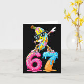 Dabbing Banana 67 Ice Cream Drip Funny Six Seven M Kaart (Gele Bloem)