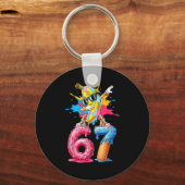 Dabbing Banana 67 Ice Cream Drip Funny Six Seven M Sleutelhanger (Voorkant)