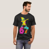 Dabbing Banana 67 Ice Cream Drip Funny Six Seven M T-shirt (Voorkant volledig)
