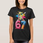 Dabbing Banana 67 Ice Cream Drip Funny Six Seven M T-shirt (Voorkant)