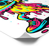 Dabbing Banana Bruh Ice Cream Drip Banana Youth Bo Poster (Hoek)