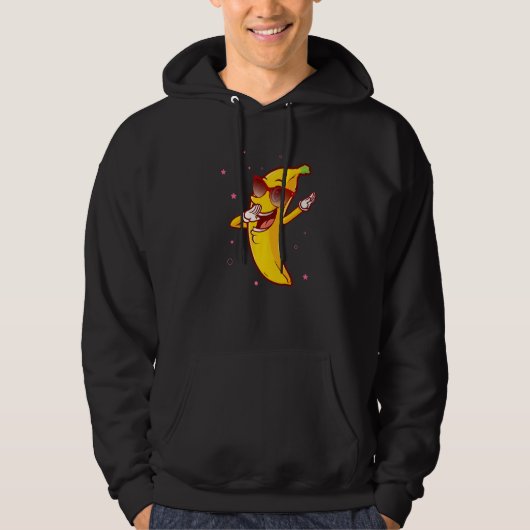 Dabbing Banana  Cute Banana Dabbing  Dab Hoodie (Voorkant)