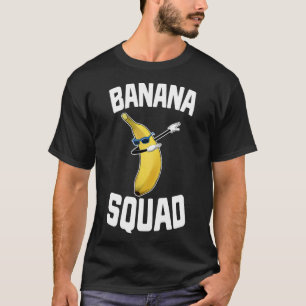 Dabbing Banana Squad Grappig geel geript fruit T-shirt