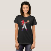 Dabbing Baseball Catcher Pitcher Boys Mannen T-shirt (Voorkant volledig)