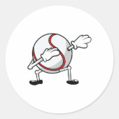 Dabbing Baseball Cool Striking Baseball Player Gif Ronde Sticker (Voorkant)