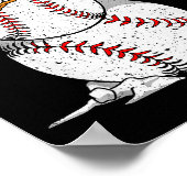 Dabbing Baseball Snowman Snow Christmas Xmas Holid Poster (Hoek)