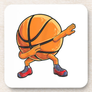 Dabbing Basketbal Bal Grappige Jongens Mannen Vrou Bier Onderzetter