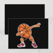 Dabbing Basketbal Bal Grappige Sportspeler Briefkaart (Voorkant / Achterkant)