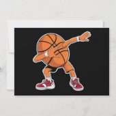 Dabbing Basketbal Bal Grappige Sportspeler  Kaart (Voorkant)