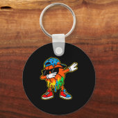 Dabbing Basketbal Ijs Drip Jongens Basketbal Sleutelhanger (Voorkant)