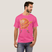 Dabbing Basketbal Sinaasappel Sport Speler Fun Hip T-shirt (Voorkant volledig)