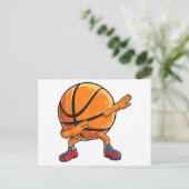 Dabbing Basketball Ball Funny Boys Mannen Sport Briefkaart (Staand voorkant)
