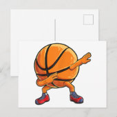 Dabbing Basketball Ball Funny Boys Mannen Sport Briefkaart (Voorkant / Achterkant)