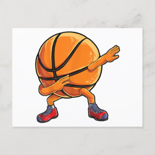 Dabbing Basketball Ball Funny Boys Mannen Sport Feestdagenkaart