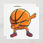 Dabbing Basketball Ball Funny Boys Mannen Sport Kaart (Voorkant / Achterkant)
