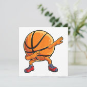 Dabbing Basketball Ball Funny Boys Mannen Sport Kaart (Staand voorkant)