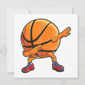 Dabbing Basketball Ball Funny Boys Mannen Sport Kaart (Achterkant)
