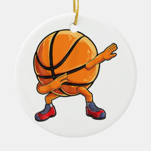 Dabbing Basketball Ball Funny Boys Mannen Sport Keramisch Ornament