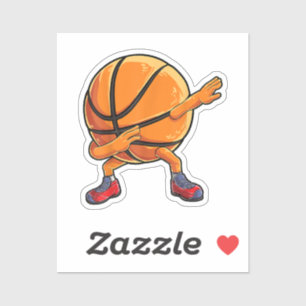 Dabbing Basketball Ball Funny Boys Mannen Sport Sticker