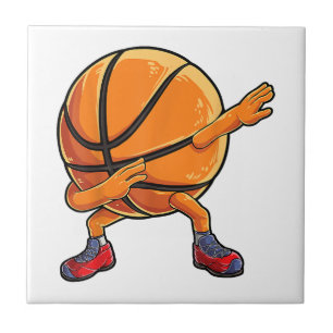 Dabbing Basketball Ball Funny Boys Mannen Sport Tegeltje