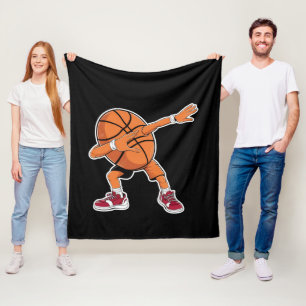 Dabbing Basketball Ball Funny Sports Player Fleece Deken