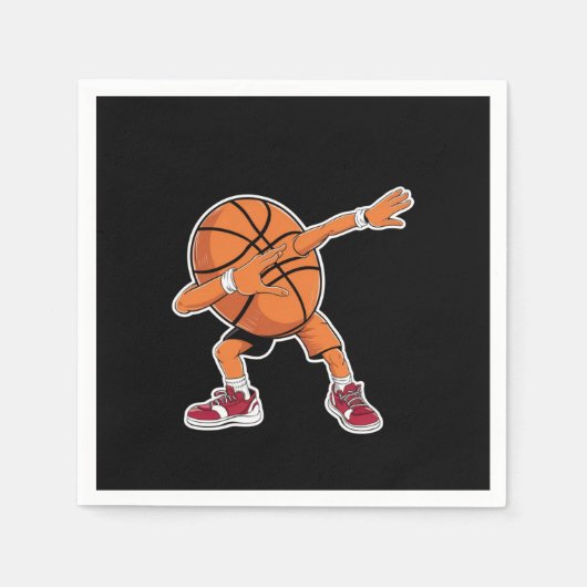 Dabbing Basketball Ball Funny Sports Player Servet (Voorkant)