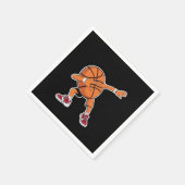 Dabbing Basketball Ball Funny Sports Player Servet (Hoek)