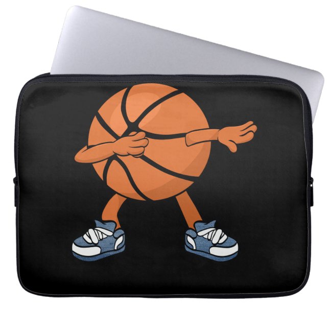 Dabbing Basketball Ball Laptop Sleeve (Voorkant)