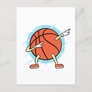 Dabbing Basketball Briefkaart