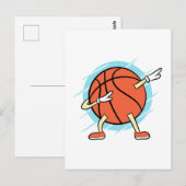 Dabbing Basketball Briefkaart (Voorkant / Achterkant)