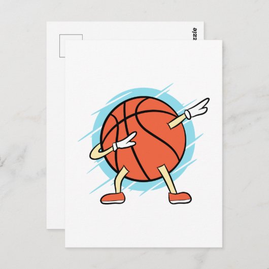 Dabbing Basketball Briefkaart (Voorkant / Achterkant)