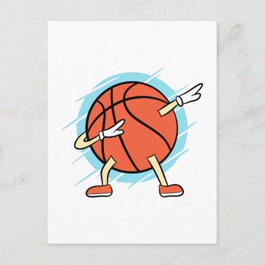 Dabbing Basketball Briefkaart (Voorkant)