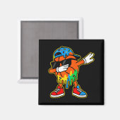 Dabbing Basketball Ice Cream Drip Boys Basketball  Magneet (Voorkant / Achterkant)