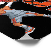 Dabbing basketbalspeler 9 jaar oud jongen 9e geboo poster (Hoek)